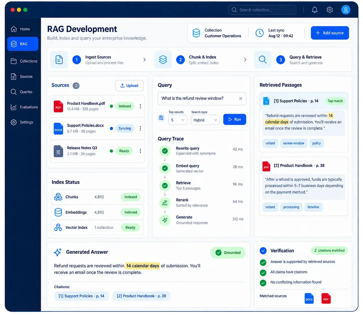 rag-development product interface